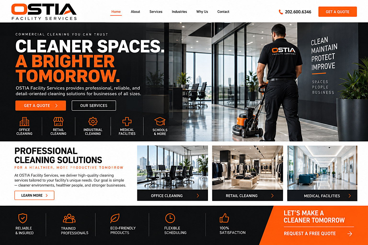 OSTIA Facility Services website under construction